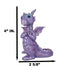 Night Fury Purple Twilight Dragon Figurine 3.75"H Miniature Wishing Dragon Decor