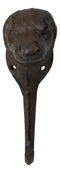 Pack Of 2 Cast Iron Rustic Canine Pet Pal Dog Wall Coat Keys Hook Sculptures