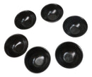 Pack Of 6 Black Kokuyo Minimalist Ceramic Small Rice Soup Appetizer Bowls 10oz