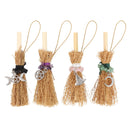 Pack of 24 Luck Peace Protection Love Crystal Broomsticks Car Charms With Stand