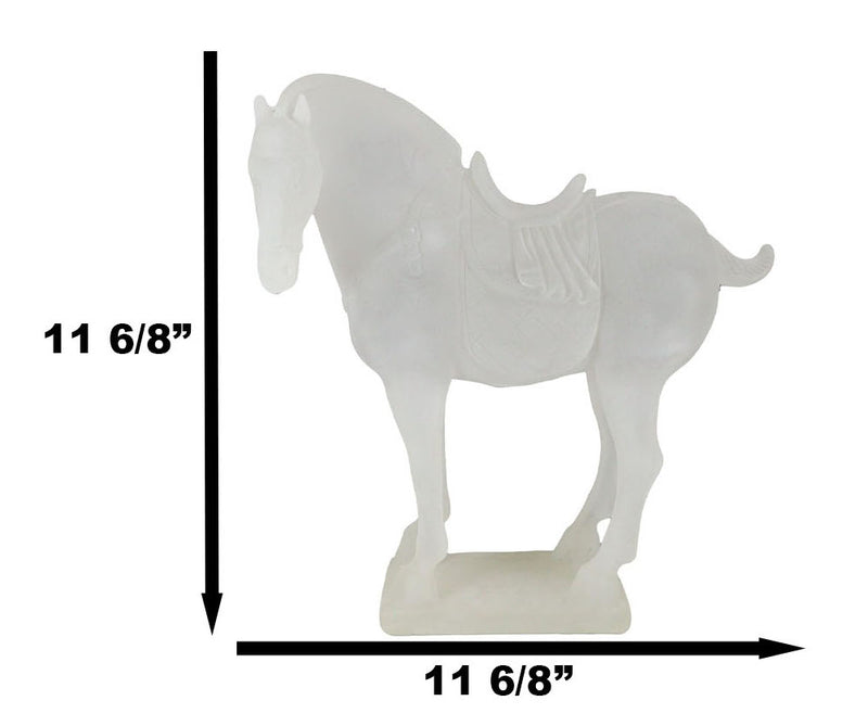 Ebros Acrylic Translucent Ming Terracotta War Horse Replica Statue 11.5" Long