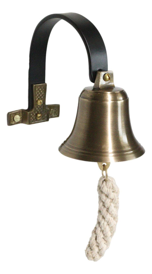 Victorian Antiqued Solid Brass Compact Shopkeeper Door Bell Dinner Bells