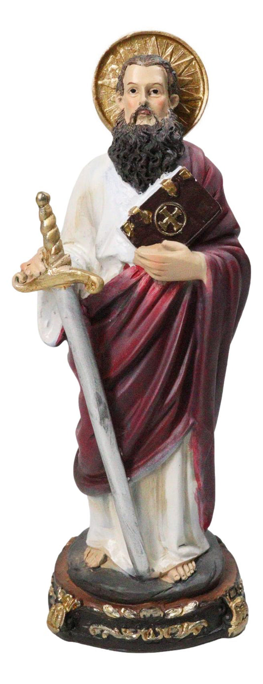 Christian Apostle Saint Paul Evangelist With Sword of The Spirit Figurine 8"H