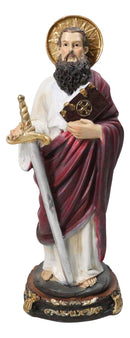 Christian Apostle Saint Paul Evangelist With Sword of The Spirit Figurine 8"H