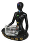 Rainbow 7 Chakra Zones Yoga Avatar Meditating Votive Candle Holder Figurine