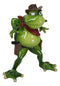 Wild West Cowboy Toad Frog In Standoff With Hat Cigar And 2 Pistols Figurine