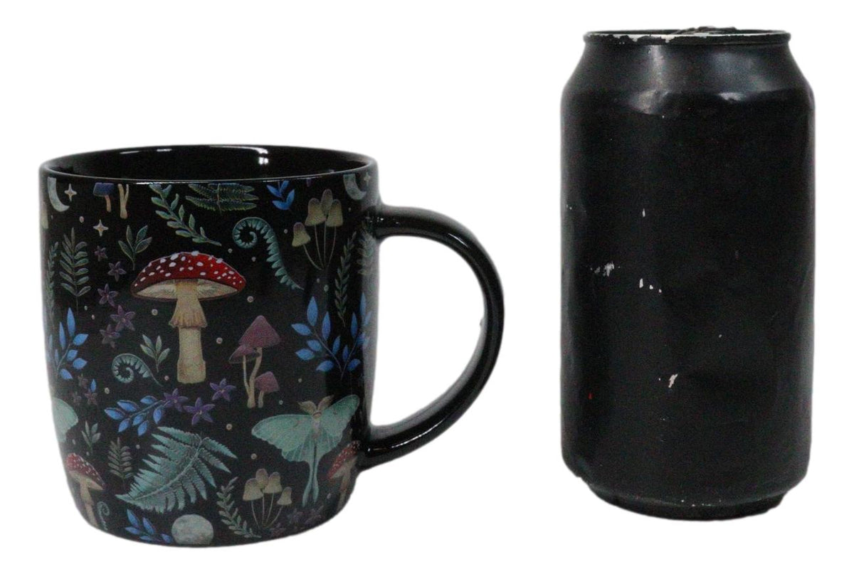 Wicca Magic Dark Forest Mushrooms And Wild Herbs Porcelain Coffee Mug Cup 12oz