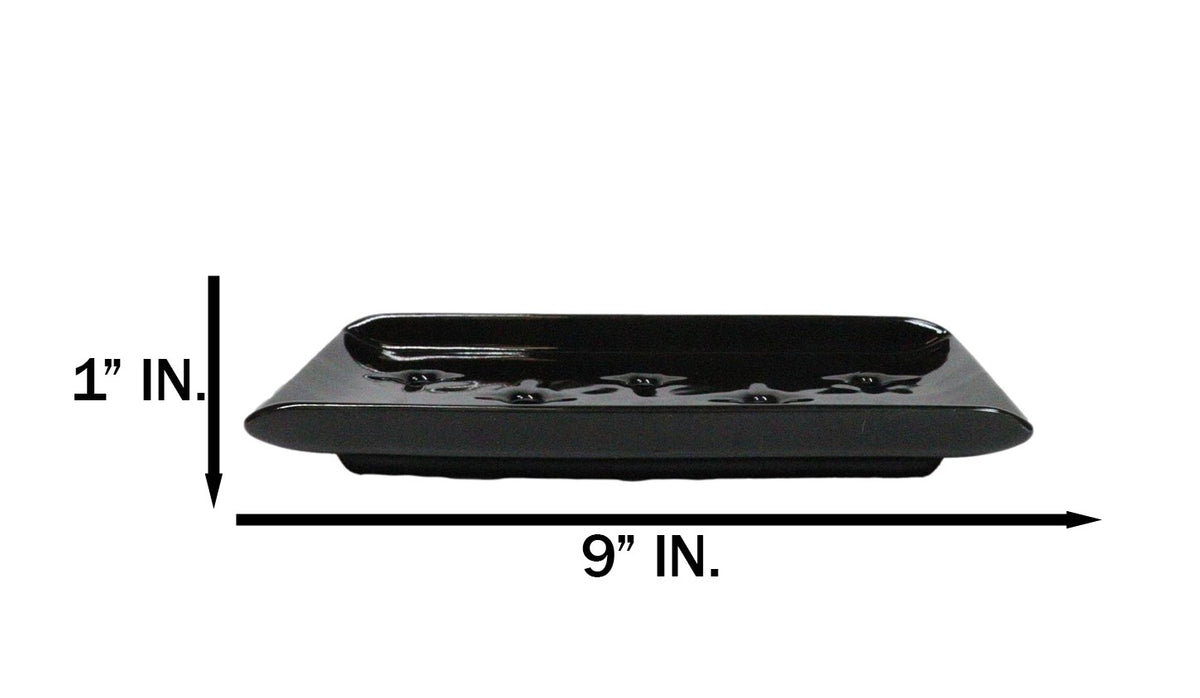 Pack Of 6 Japanese Raw Sushi Preparation Storage Black Neta Zara Ceramic Plates