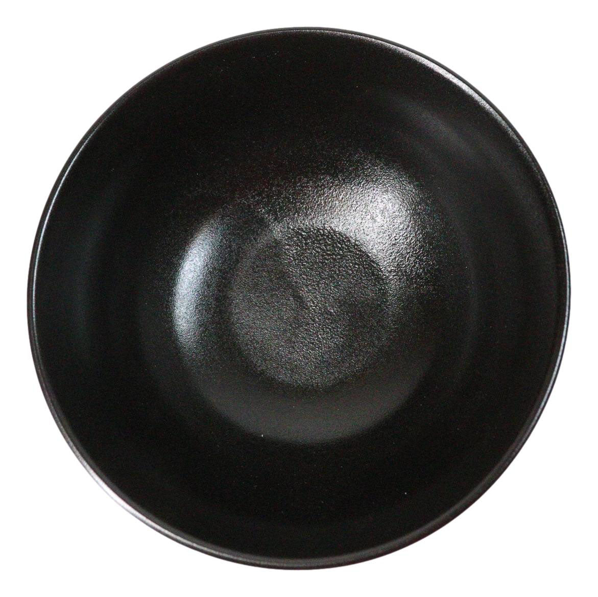 Pack Of 6 Black Kokuyo Minimalist Ceramic Medium Soup Salad Rice Bowls 24oz