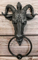 Sabbatic Goat Baphomet With Pentagram Head Door Knocker 9.5"Tall