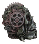 Steampunk Diesel Punk Machina Android Gearwork Robotic Cyborg Skull Figurine