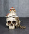 Wicca Gothic Toadstool Mushrooms And Fungi Skull Decorative Trinket Box Figurine