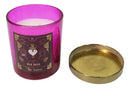 Wicca Witchcraft Mystic Tarot The Lovers Red Rose Scented Pillar Candle Gold Lid