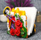 Sugar Skull Day Of The Dead Gothic Rose Lady Catrina Napkin Holder Figurine