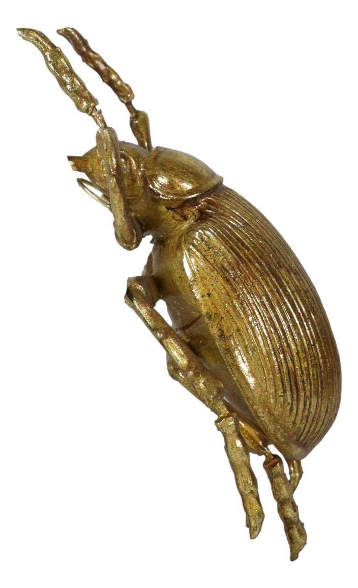 Ebros Large Gold Leaf Resin Scarab Dung Beetle Wall Sculpture Or Table Decor