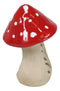 Whimsical Cottage Magic Red Toadstool Mushroom Ceramic Votive Candle Holder