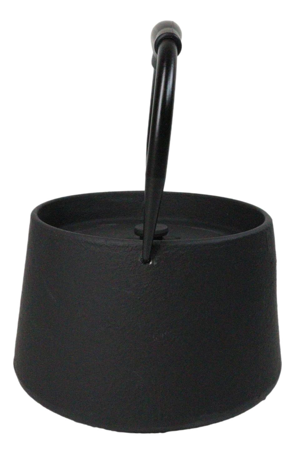 Black Modern Straight Edge Design Tetsubin Larger Cast Iron Teapot 33oz