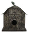 Rustic Western Vintage Bird Atop A Cozy Farm Barn House Shed Metal Birdhouse