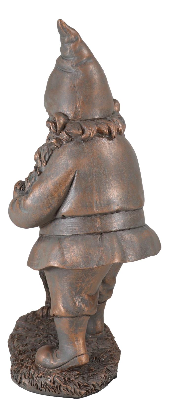 Whimsical Mr Gnome Dancing With Hare Rabbit Fairy Garden Figurine Decor Accent - Ebros Gift