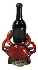Ocean Marine Giant Stone Anthropod Crab With Black Claws Wine Bottle Holder