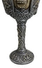 Ebros Gothic Viking Grinning Skull Wine Goblet With Celtic Knotwork 7.5"H