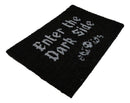 Enter The Dark Side Wicca Skull Black Coir Coconut Fiber Floor Mat Doormat