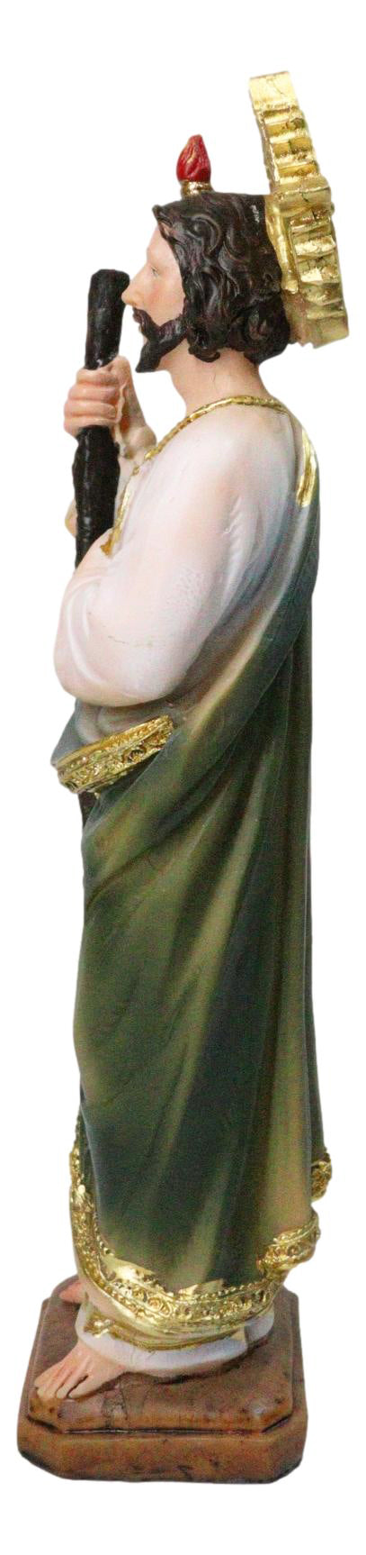 Saint Jude Thaddeus Apostle Disciple Of Jesus Fire And Sun Medal Figurine 12"H