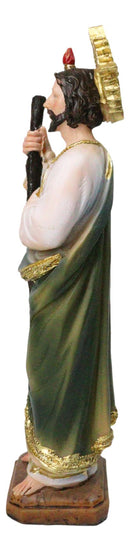 Saint Jude Thaddeus Apostle Disciple Of Jesus Fire And Sun Medal Figurine 12"H