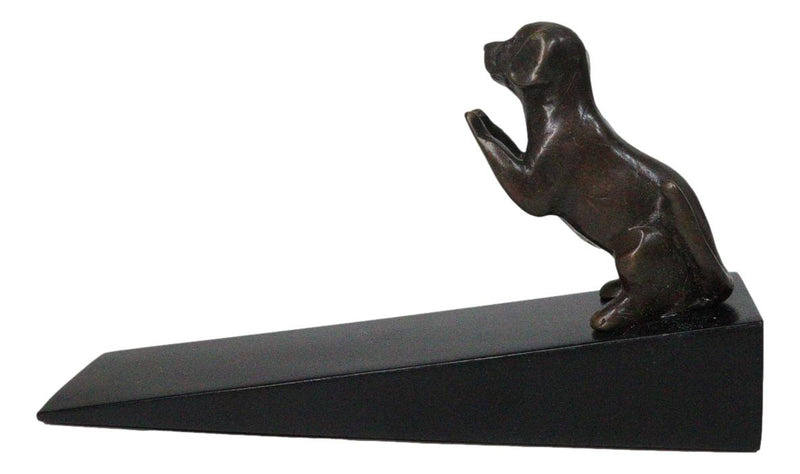 Brass Metal Adorable Begging Labrador Retriever Dog Door Stop Stopper Wedge