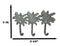 Cast Iron Verdigris Tropical Beach Coconut Palm Trees Coat Keys Triple Wall Hook