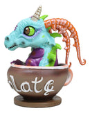 Whimsical Hot Chocolate With Rupert Drake Baby Dragon In Saucer Cup Figurine