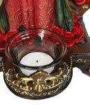 Our Blessed Mother Mary Lady of Guadalupe With Roses Candleholder Figurine 11"H