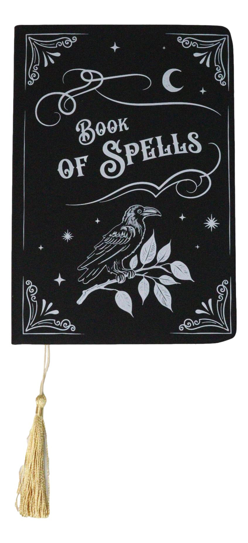 Ebros Gift Mystic Raven Book of Spells A5 Gothic Lined Notebook Journal