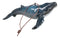 Set Of 6 Nautical Blue Humpback Whales Ocean Marine Wall Decor Tree Ornaments