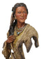 Tribal Native American Indian Lady Princess with Eagle Feathers Bust Figurine