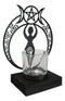Wicca Danu Spiral Goddess Triple Moon Metal Votive Tea Light Candle Holder
