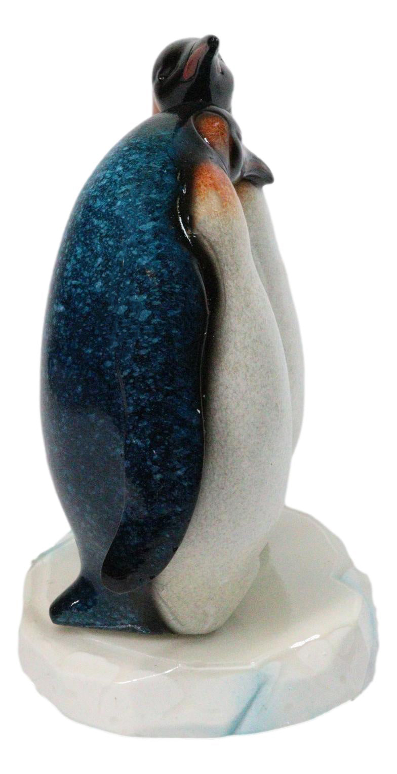 Ebros Romantic Penguin Couple Figurine Resin Glossy Finish Sculpture