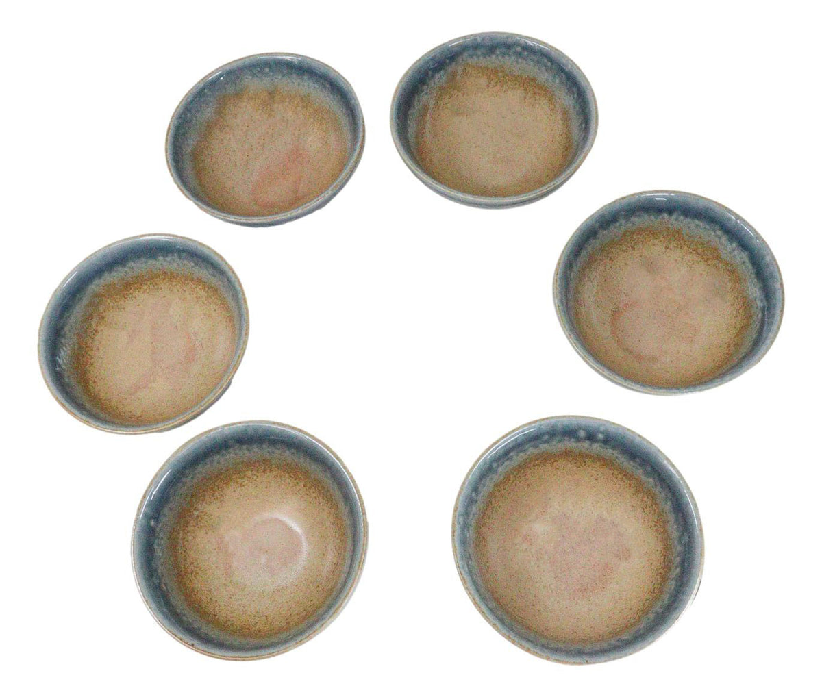 Pack Of 6 Blue River Ao Nagashi Collection Small Rice Soup Appetizer Bowls 10oz