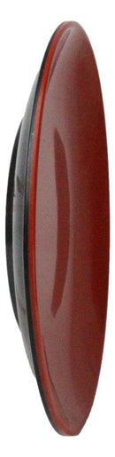 Set Of 6 Traditional Solid Red Black Melamine Salad Appetizer Round Plates 7"D