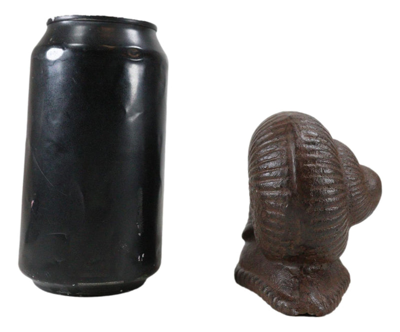 Whimsical Rustic Western Farmhouse Cast Iron Cottage Mollusca Snail Figurine