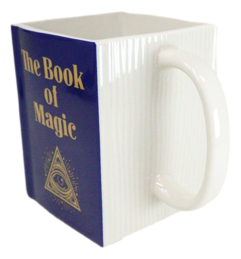 Blue Book Of Magic Eye Of Providence Arcane Arts Ceramic Boxy Square Shaped Mug