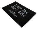 Enter The Dark Side Wicca Skull Black Coir Coconut Fiber Floor Mat Doormat