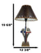 Country Western Texas Lone Star State Flag With Silver Angel Wings Table Lamp