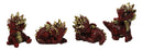Set of 12 Colorful Metallic Baby Rock Dragons in Multiple Poses Mini Figurines