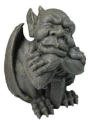 Set of 2 Gothic Notre Dame Gargoyle Shield And Sword Bearer Chimera Figurines