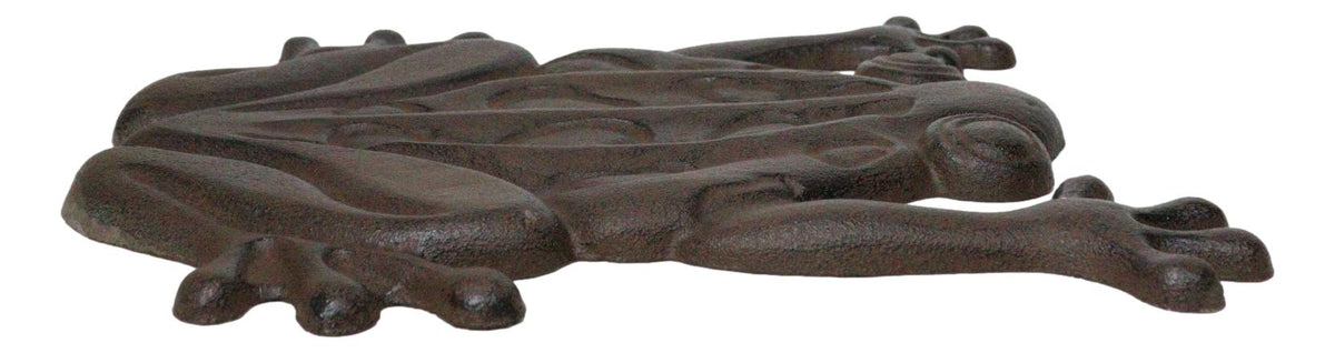 Pack Of 3 Cast Iron Amphibian Tree Frog Garden Stepping Stone Pave Foot Steps - Ebros Gift