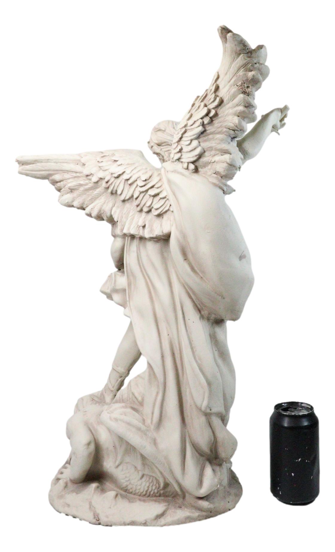 Catholic Church Archangel Saint Michael With Sword Large Outdoor Statue 24"H - Ebros Gift