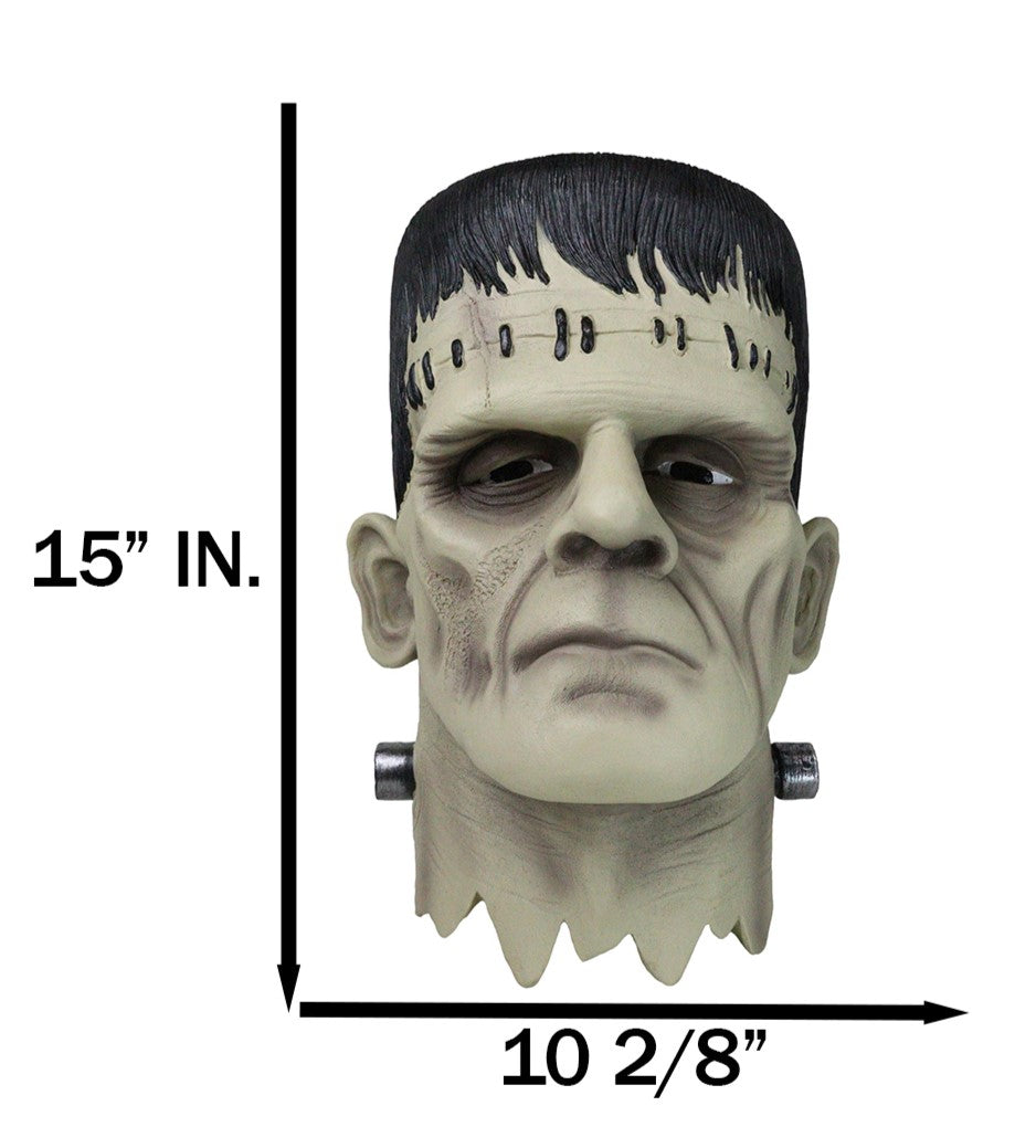 Dr Victor Frankenstein Monster Wall Decor Zombie Sculptural Hanging Plaque 15"H - Ebros Gift