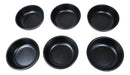 Pack Of 6 Black Silk Melamine Soup Salad Pasta Dessert Shallow Bowls 24oz
