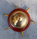Vintage Brass Nautical Rudder Helm Wheel Paperweight Desk Counter Call Bell 6"D